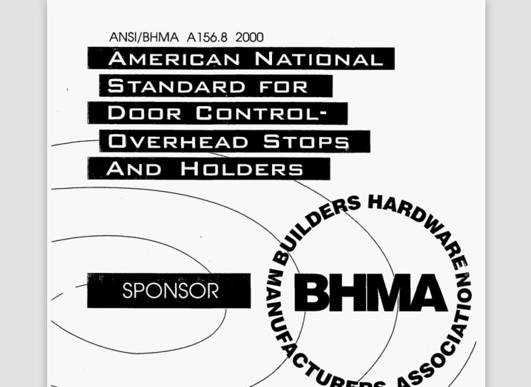 ANSI BHMA A156.8-2000 pdf download