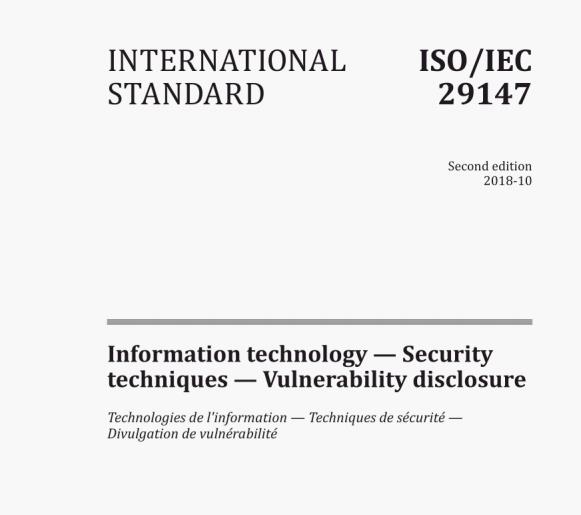 ISO/IEC 29147:2018 pdf download