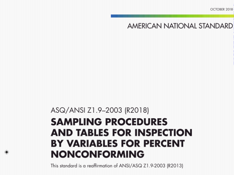 ANSI/ASQ Z1.92003 (R2018) pdf download Standards Download Online
