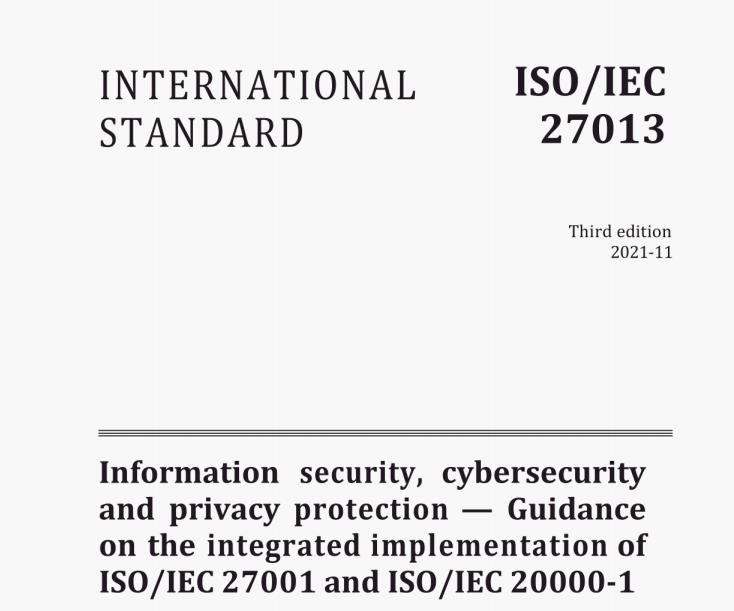 ISO/IEC 27013:2021 pdf download