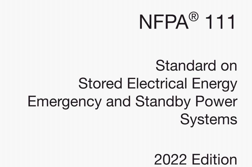 NFPA 111:2022 pdf download