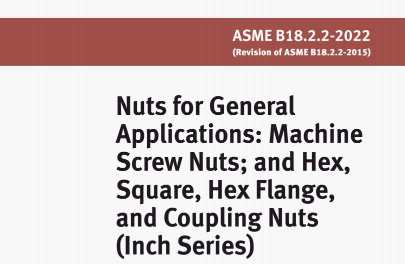ASME B18.2.2-2022 pdf download