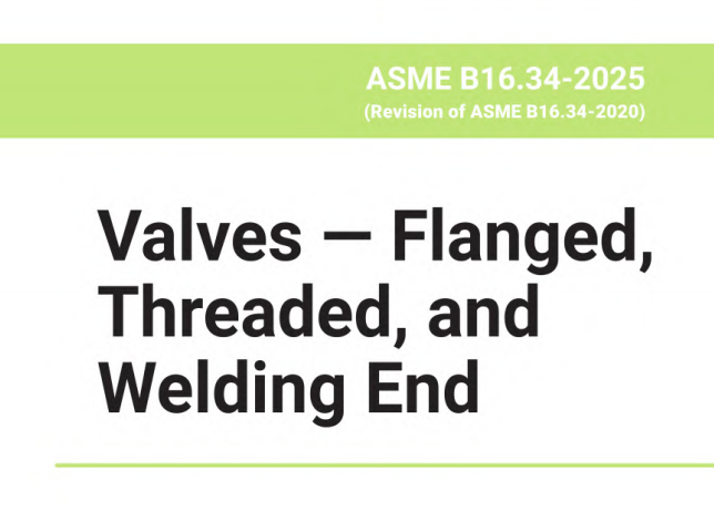 ASME B16.34:2025 pdf download
