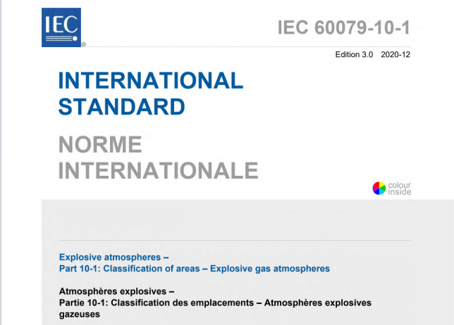 IEC 60079-10-1:2020 pdf download,Explosive atmospheres - Part 10-1: Classification of areas - Explosive gas atmospheres.