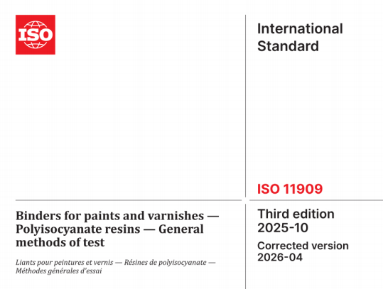 ISO 11909:2025 pdf download,Binders for paints and varnishes — Polyisocyanate resins — General methods of test.