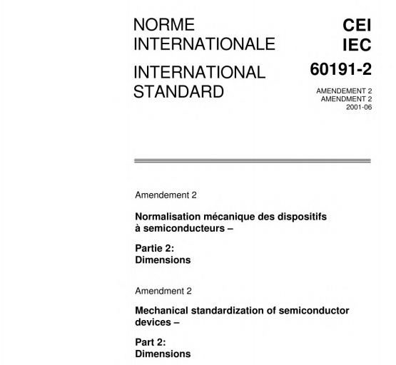 IEC 60191-2:1966/AMD2:2001 pdf download - Amendment 2 - Mechanical standardization of semiconductor devices - Part 2: Dimensions