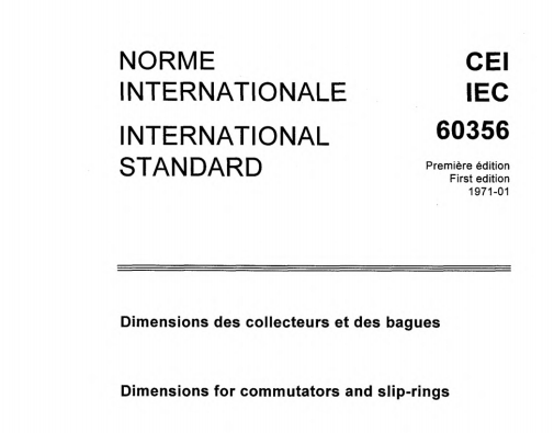 IEC 60356:1971 pdf download - Dimensions for commutators and slip-rings